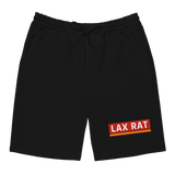 Fleece Shorts, lacrosse fleece shorts from Lax Rat Supply Co. in black, front view