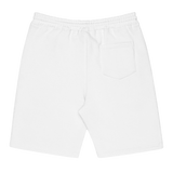Fleece Shorts, lacrosse fleece shorts from Lax Rat Supply Co. in white, back view