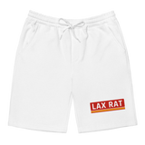 Fleece Shorts, lacrosse fleece shorts from Lax Rat Supply Co. in white, front view