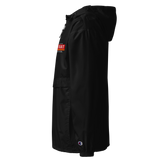 Lax Rat Packable Jacket, lacrosse packable jacket from Lax Rat Supply Co. in black, left side view