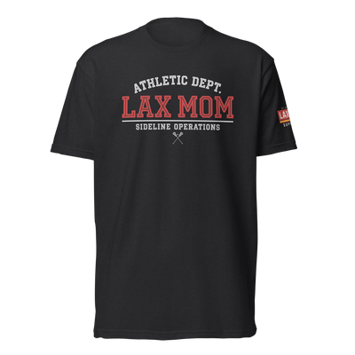 Lax Mom Athletic Dept. Black Tee