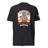 Rat Pack Member Tee Black, lacrosse t-shirt from Lax Rat Supply Co. in black, front view