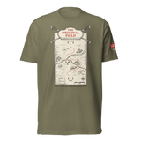 The Original Field Tee, lacrosse t-shirt from Lax Rat Supply Co. in military green, front view