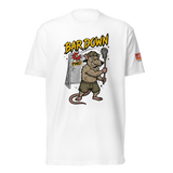 Bar Down Tee, lacrosse t-shirt from Lax Rat Supply Co. in white, front view
