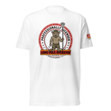 Long Pole Operator Tee, lacrosse t-shirt from Lax Rat Supply Co. in white, front view