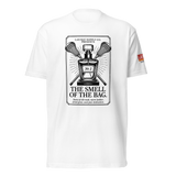 The Maverick White Tee, lacrosse t-shirt from Lax Rat Supply Co. in white, front view