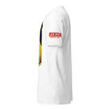 Wall Ball Club Tee, lacrosse t-shirt from Lax Rat Supply Co. in white, left side view