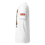 Rat-O-Lantern Tee, lacrosse t-shirt from Lax Rat Supply Co. in white, left side view