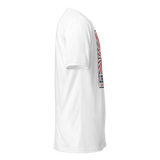 Liber-Tee, lacrosse t-shirt from Lax Rat Supply Co. in white, right side view