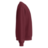 Logo Sweatshirt, lacrosse crewneck sweatshirt from Lax Rat Supply Co. in maroon, right side view