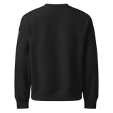 Logo Sweatshirt, lacrosse crewneck sweatshirt from Lax Rat Supply Co. in vintage black, back view