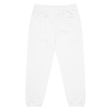 Logo Sweatpants, lacrosse sweatpants from Lax Rat Supply Co. in white, back view