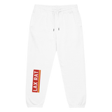 Logo Sweatpants, lacrosse sweatpants from Lax Rat Supply Co. in white, front view